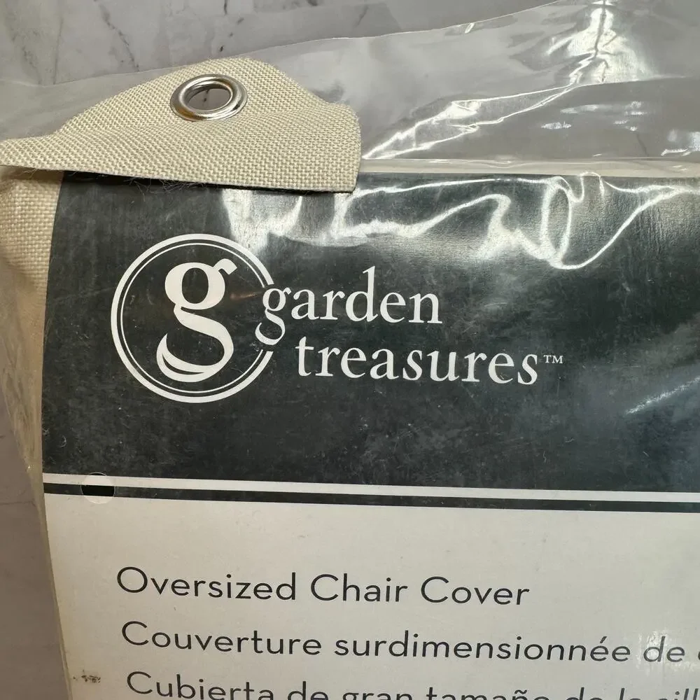 New Outdoor Chair Cover Garden Treasures Oversized in Taupe 36x33x35